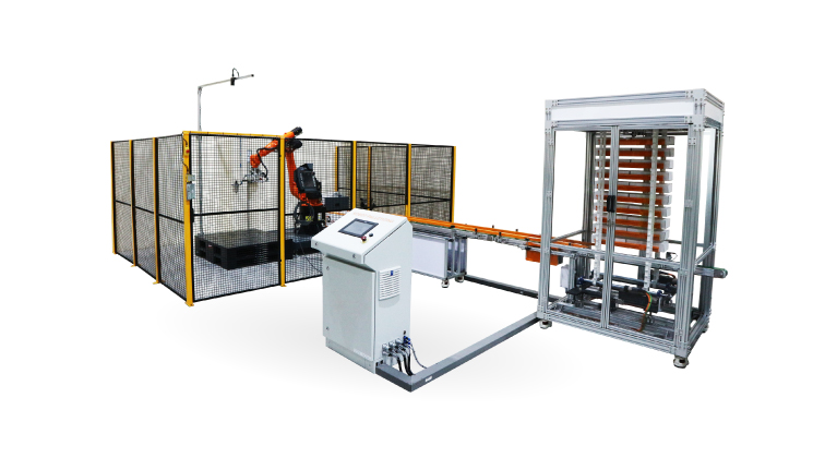 Unloading Training Set and Vertical Conveyor System With Robotic
